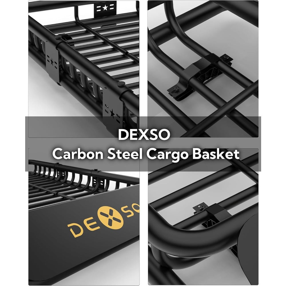 Universal Roof Rack Cargo Basket With 200 Lb Capacity