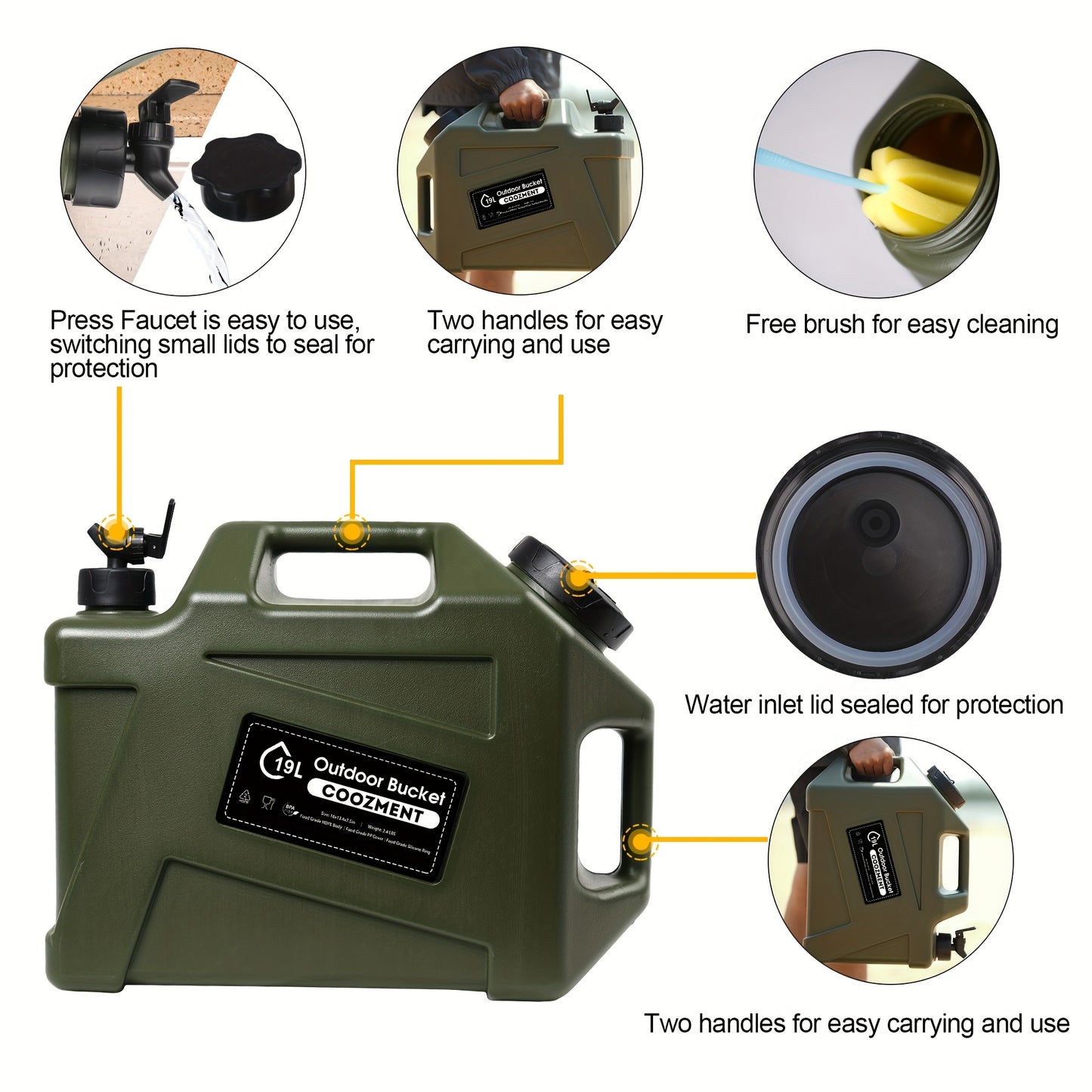 BPA Free Collapsible Water Containers for Camping and Hiking