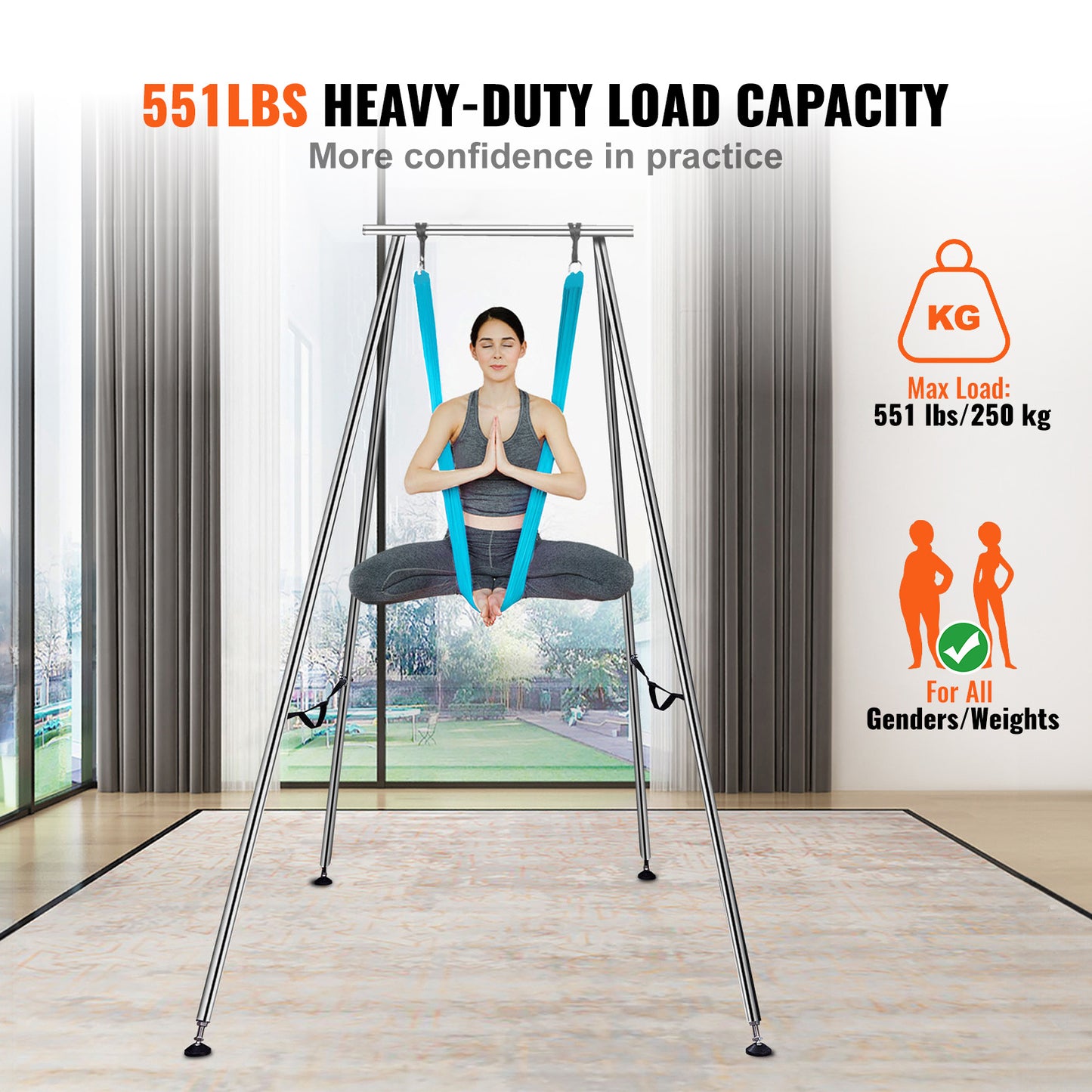 VEVOR Aerial Yoga Frame with Professional Yoga Hammock