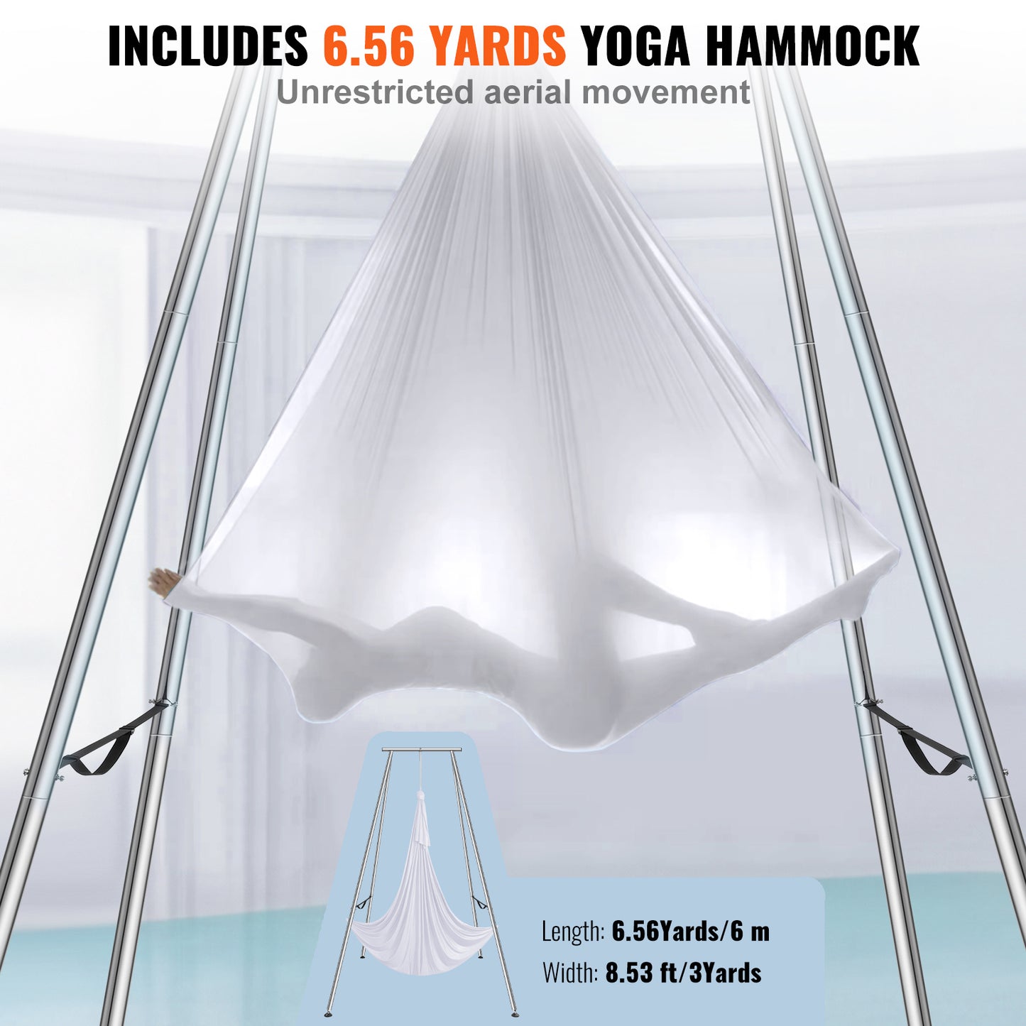 VEVOR Aerial Yoga Frame with Professional Yoga Hammock