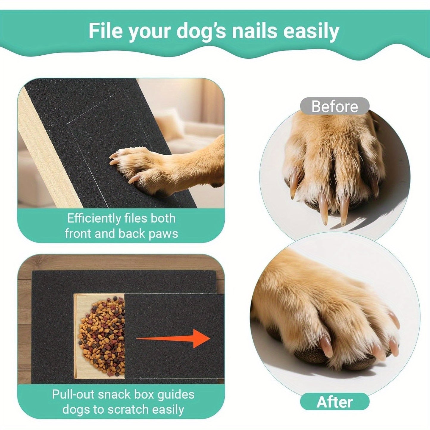 Premium Dog Scratch Pad Foldable Adjustable With Sandpaper