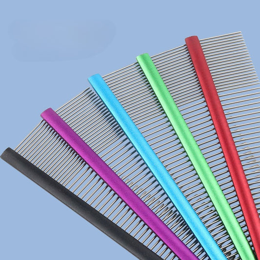 Metal Detachable Pet Grooming Comb With Ergonomic Handle