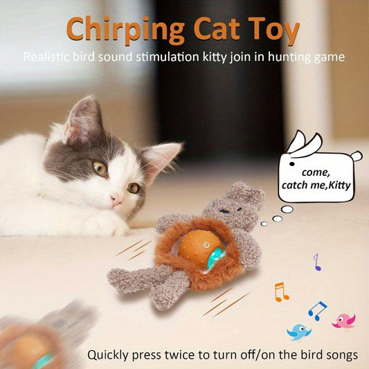 Interactive Cat Toy With Fast Moving Ball And Bird Sounds
