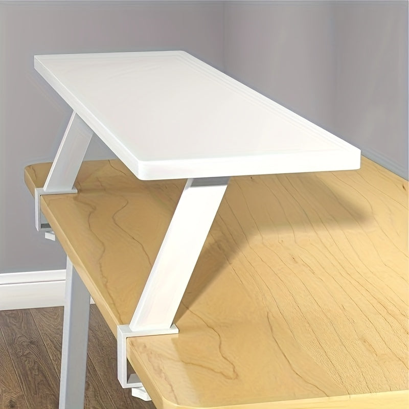 Floating Desk Shelf No Drill Mount Multilevel Organizer