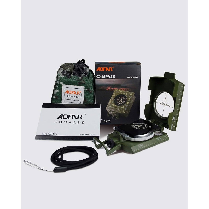 Lensatic Compass With Inclinometer And Waterproof Sight