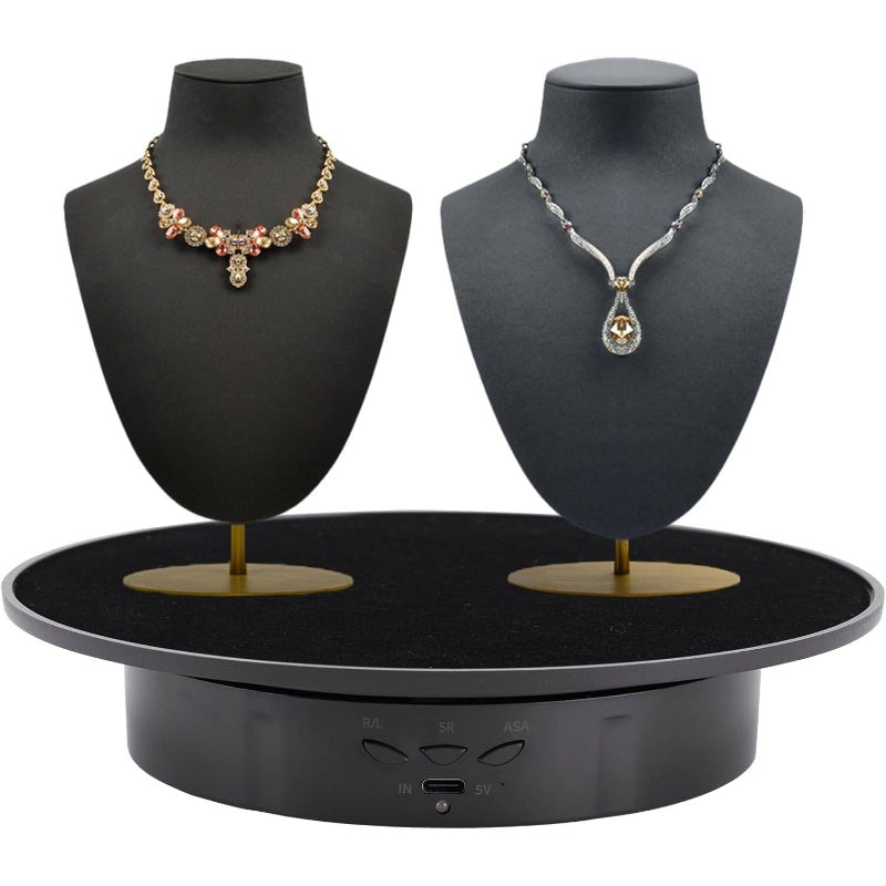 Motorized Rotating Display Stand 360 Turntable Velvet Top