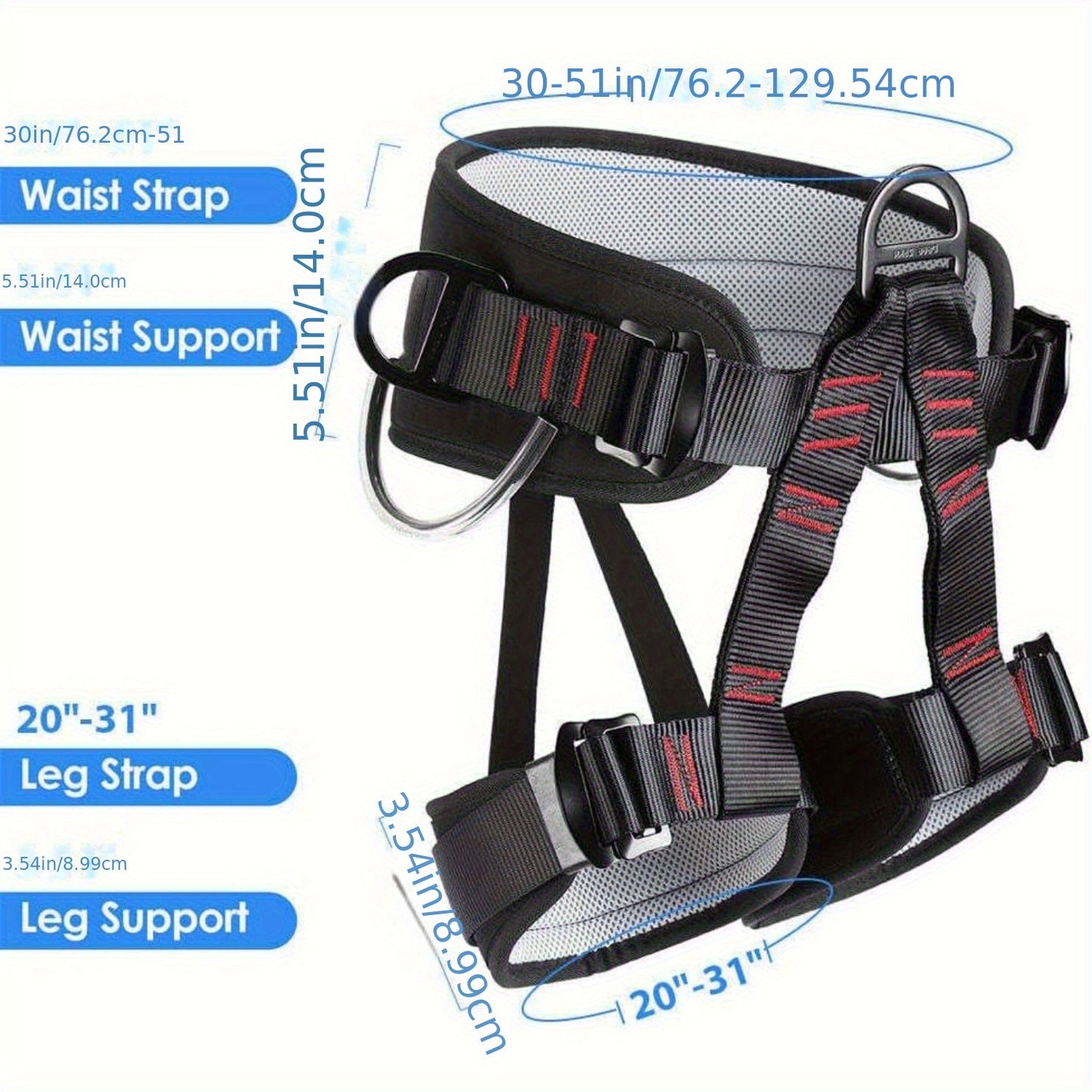 Professional Half Body Safety Climbing Belt for Outdoor Adventures