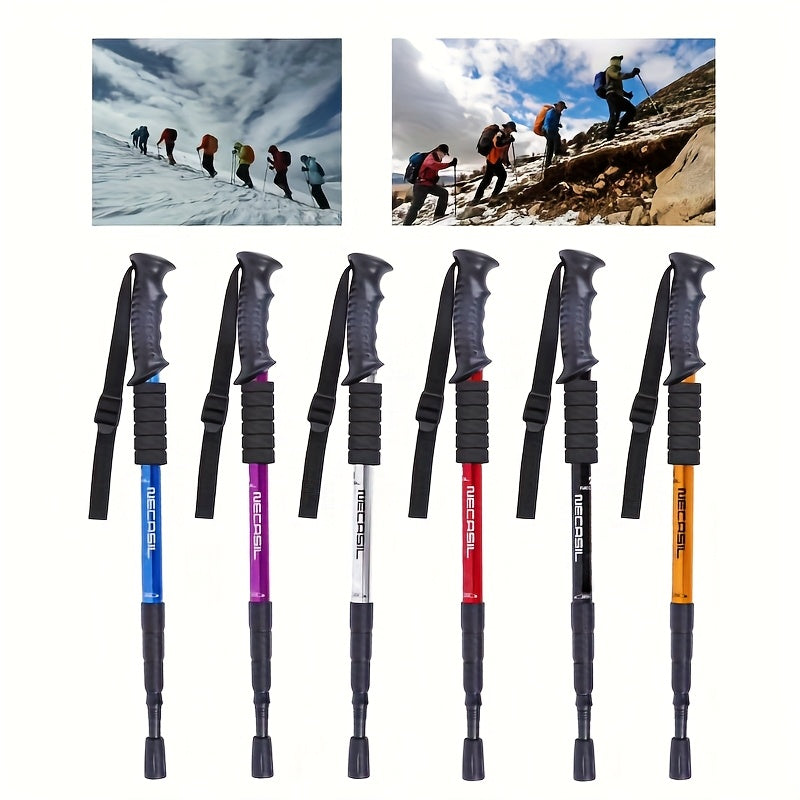Ultralight 4 Section Telescopic Trekking Poles Aluminum