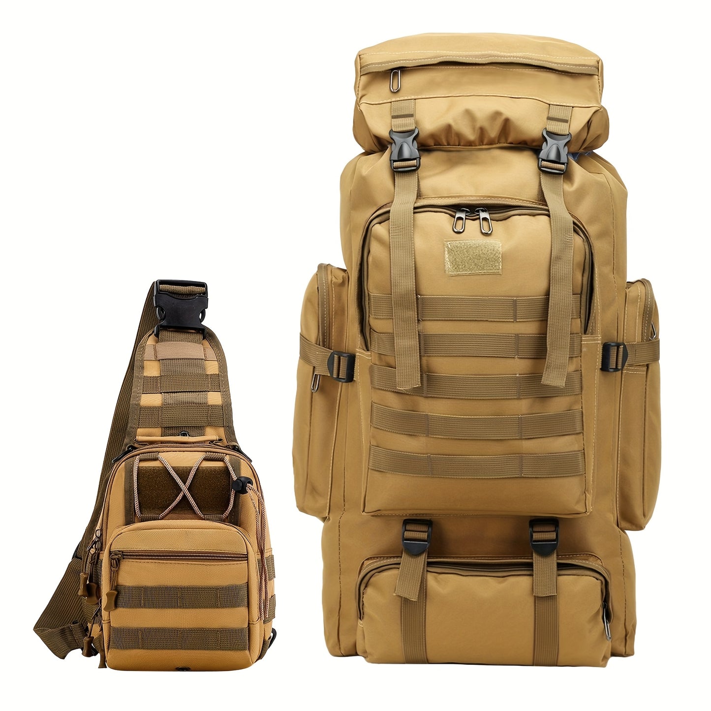 Tactical Hiking Backpack Set for Outdoor Adventures and Camping