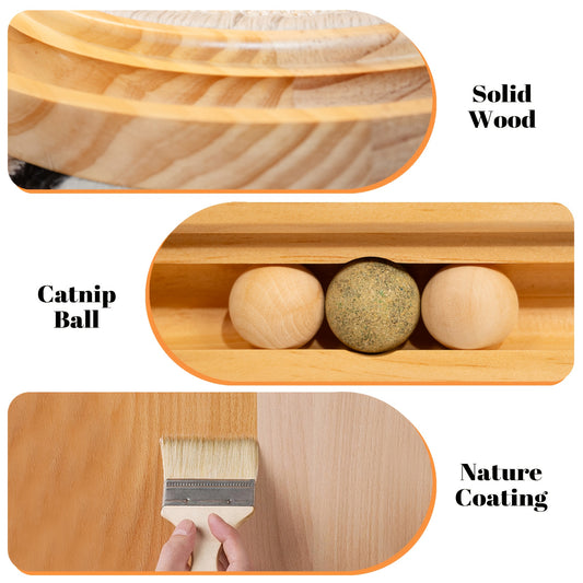 Sisal Cat Scratcher Toy With Ball Track Indoor Cats