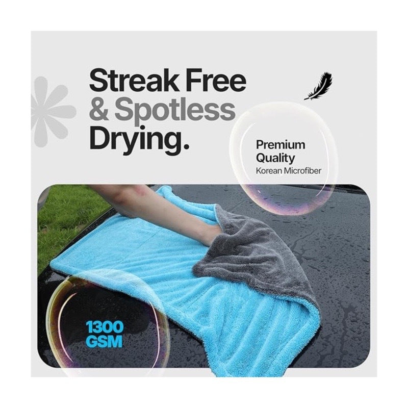 Double Twisted Loop Quick Drying Car Towel For Detailing