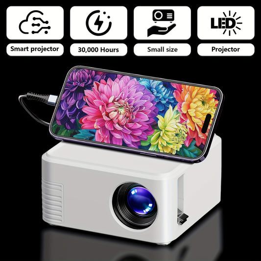 MAOHUTER Modern Portable Projector LED 1080P Display