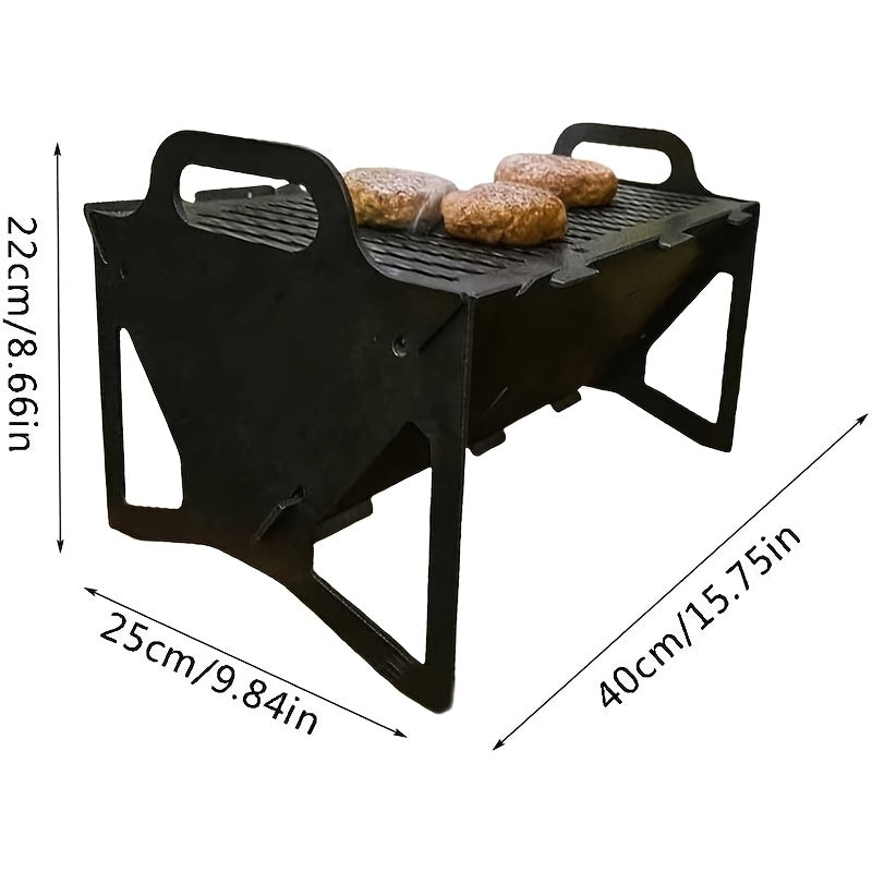 Portable Foldable Grill With Non Slip Skewers For Camping