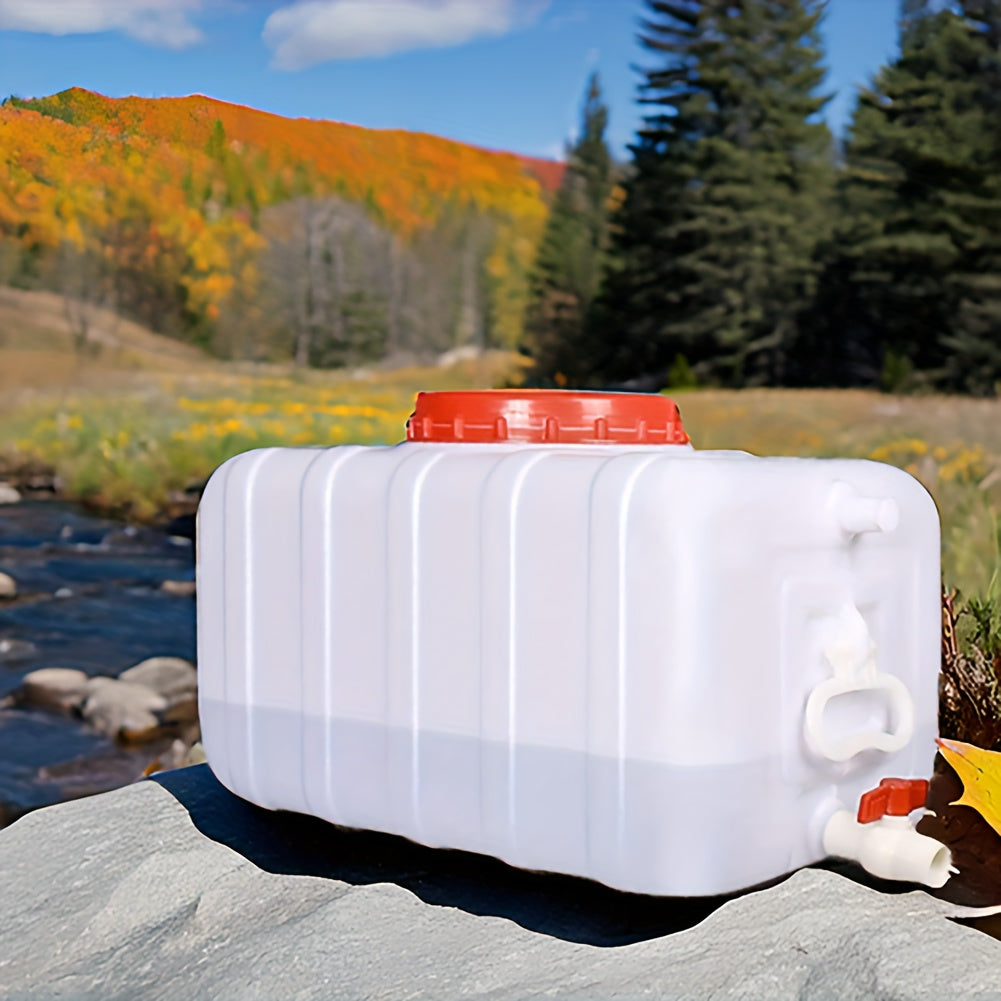 Portable Water Storage Tank With Faucet And Hose Camping