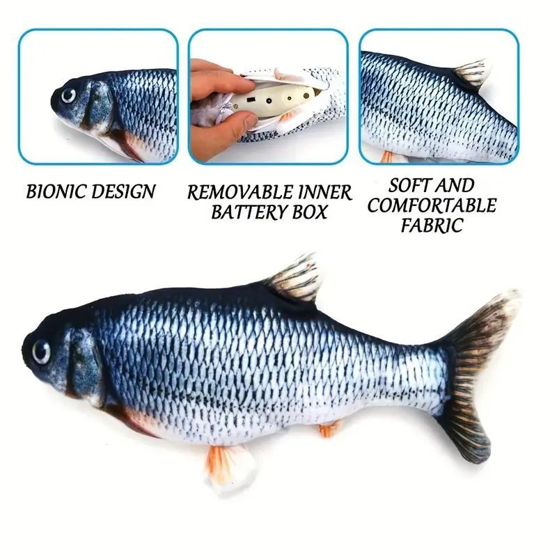 Floppy Fish Cat Toy Realistic Interactive Dancing Wiggle