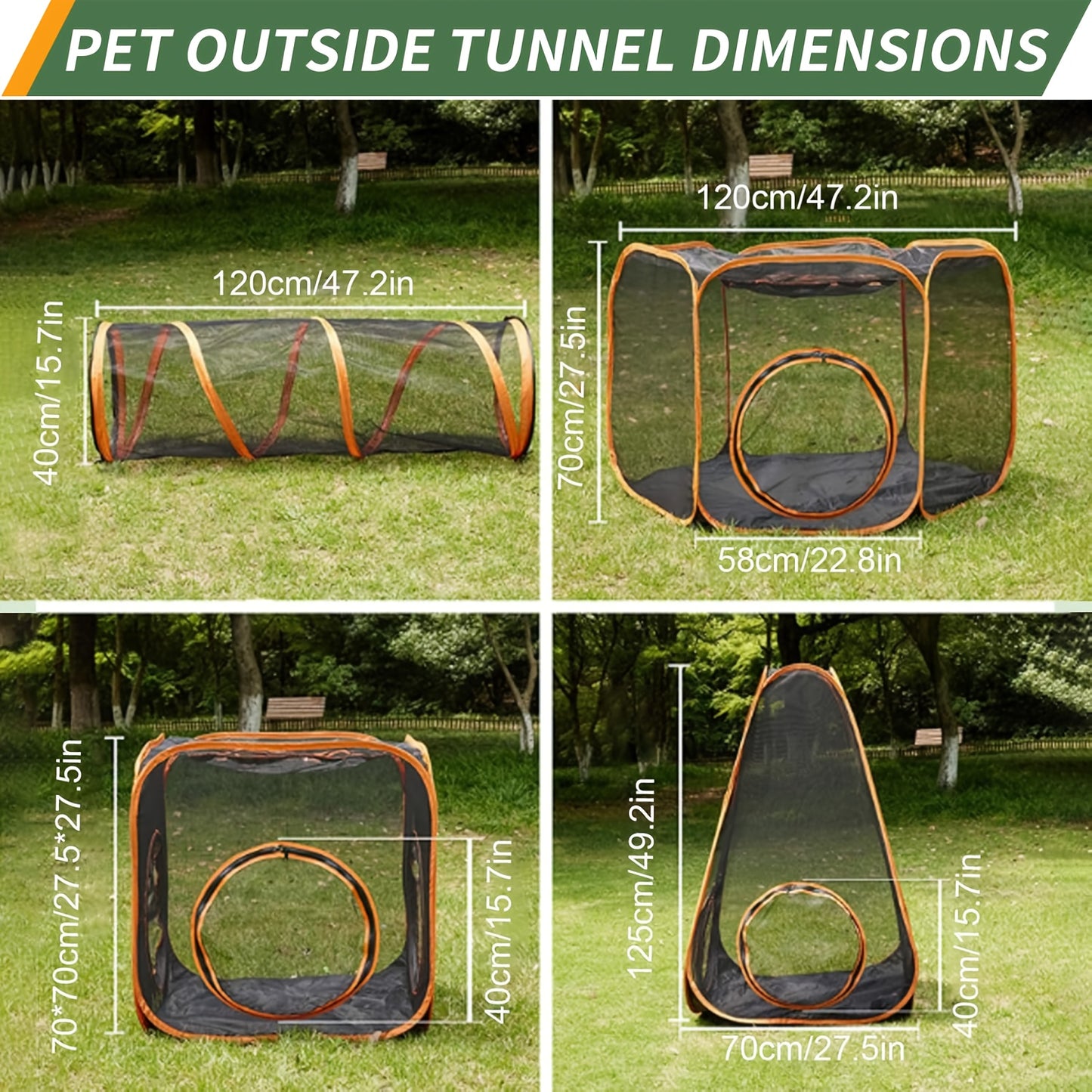 Six In One Foldable Pet Playpen With Tunnel And Tent