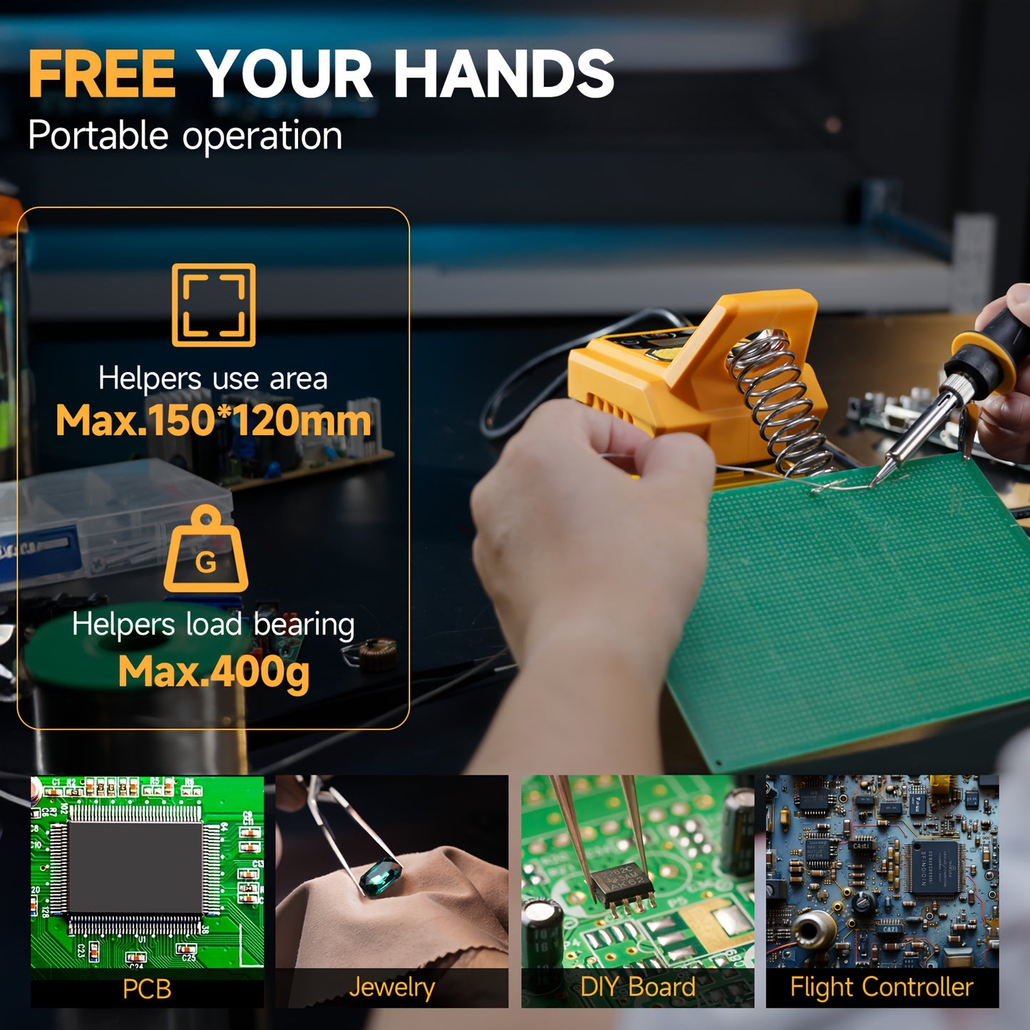 Cordless Soldering Station with Digital Display for DIY Projects