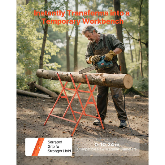 Heavy Duty Saw Horses Two Pack With 260 Lb Capacity