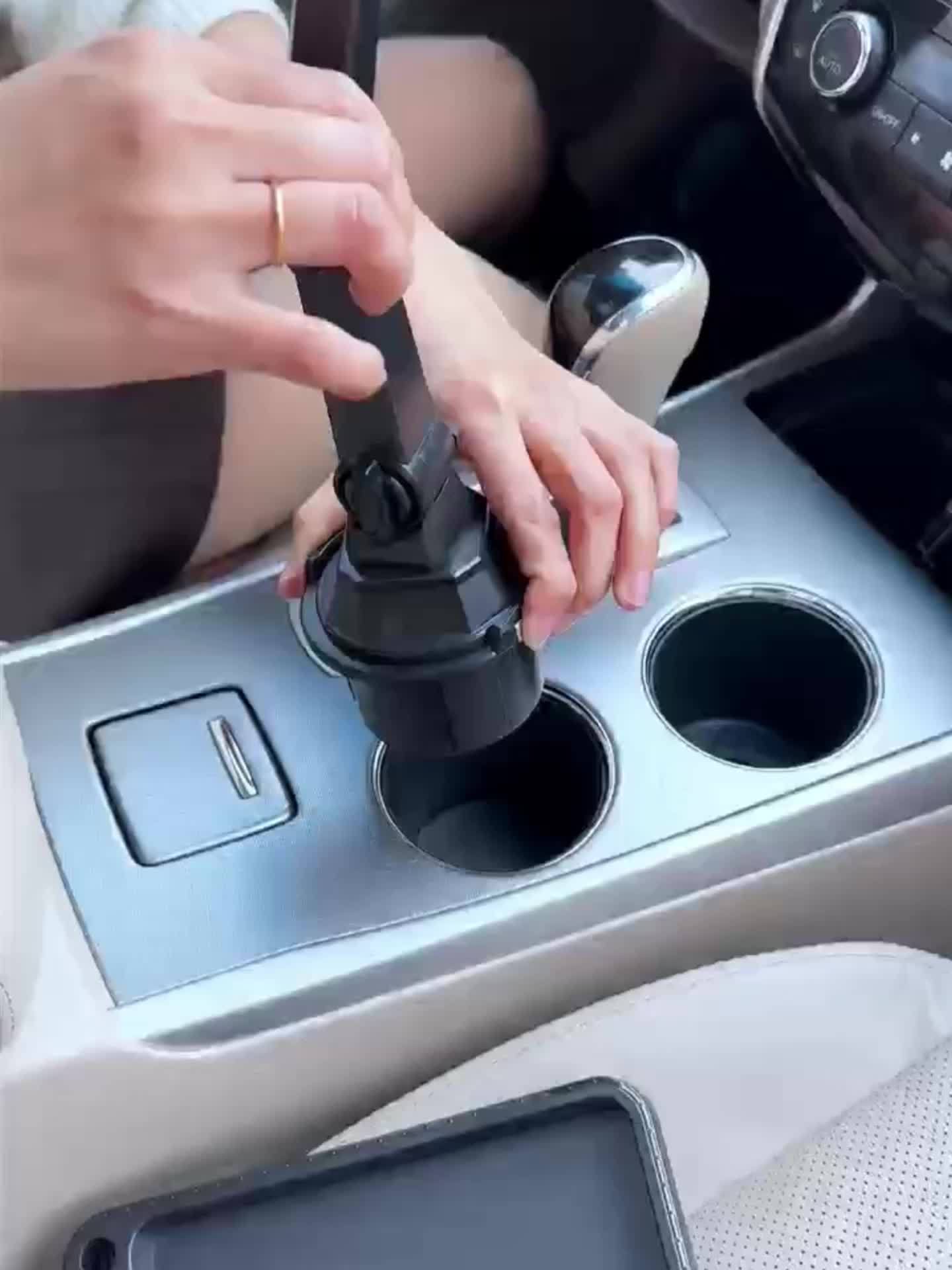 YAILIS 4 In 1 Adjustable Car Phone Mount Cup Holder