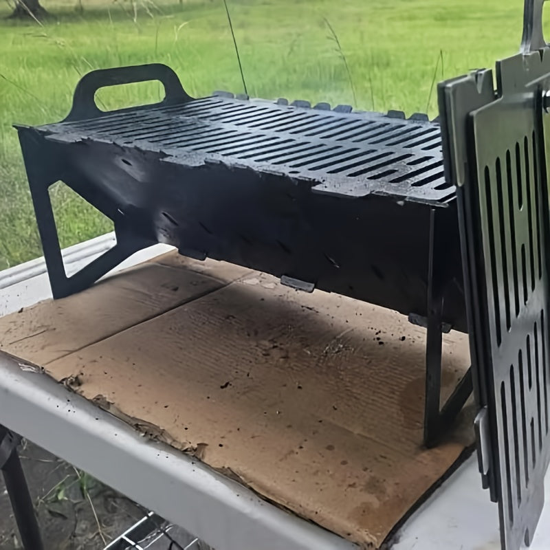 Portable Foldable Grill With Non Slip Skewers For Camping