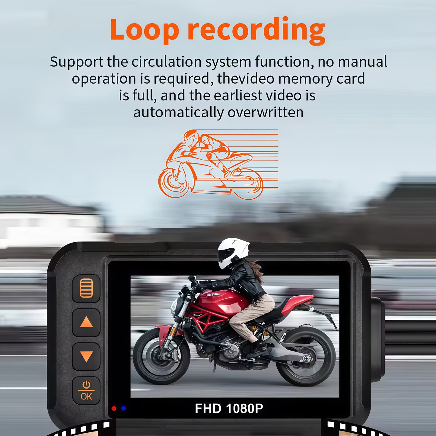 Front And Rear Car Dash Camera 1080P Wide Angle Recording