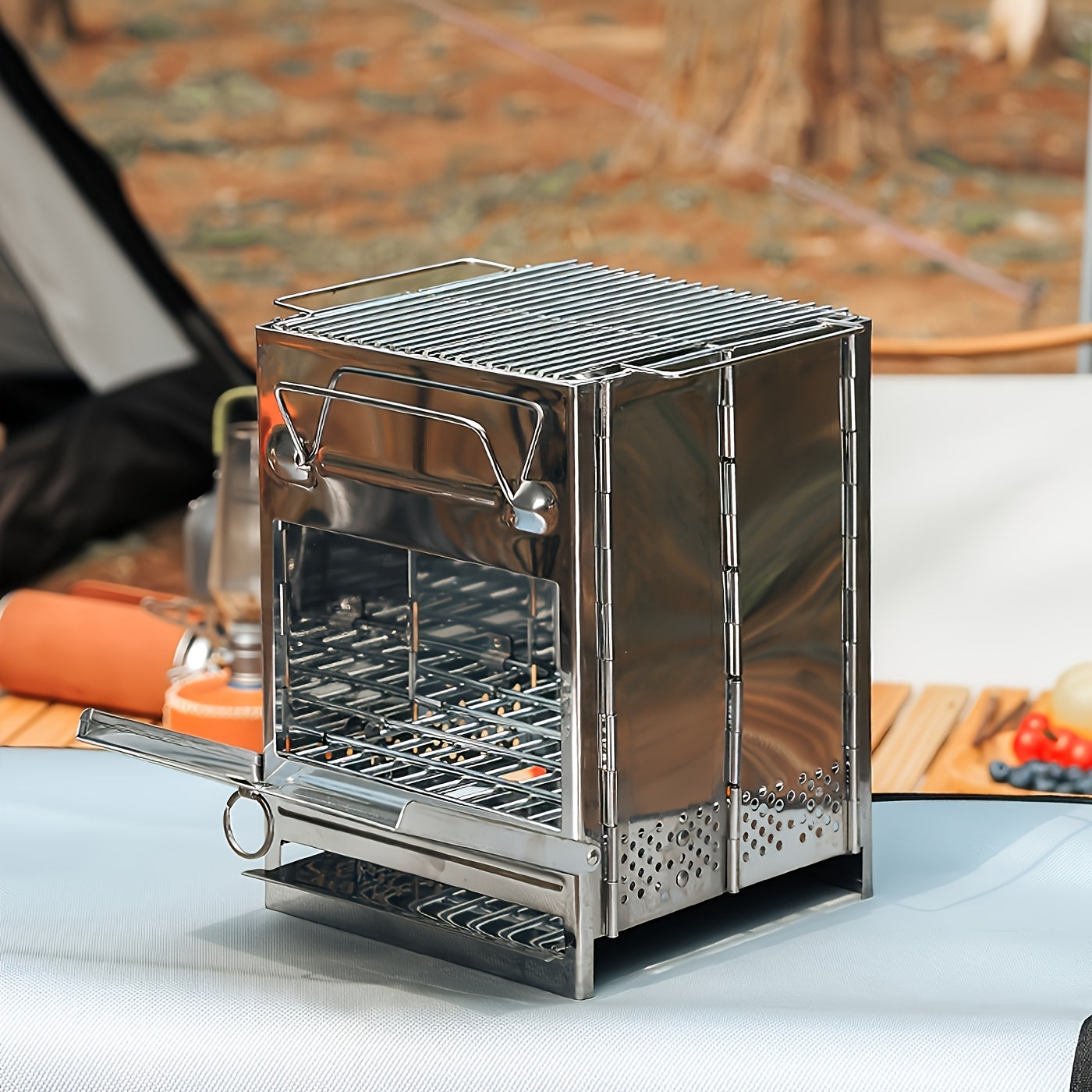 Portable Charcoal Wood Oven Stainless Steel Korean Grill