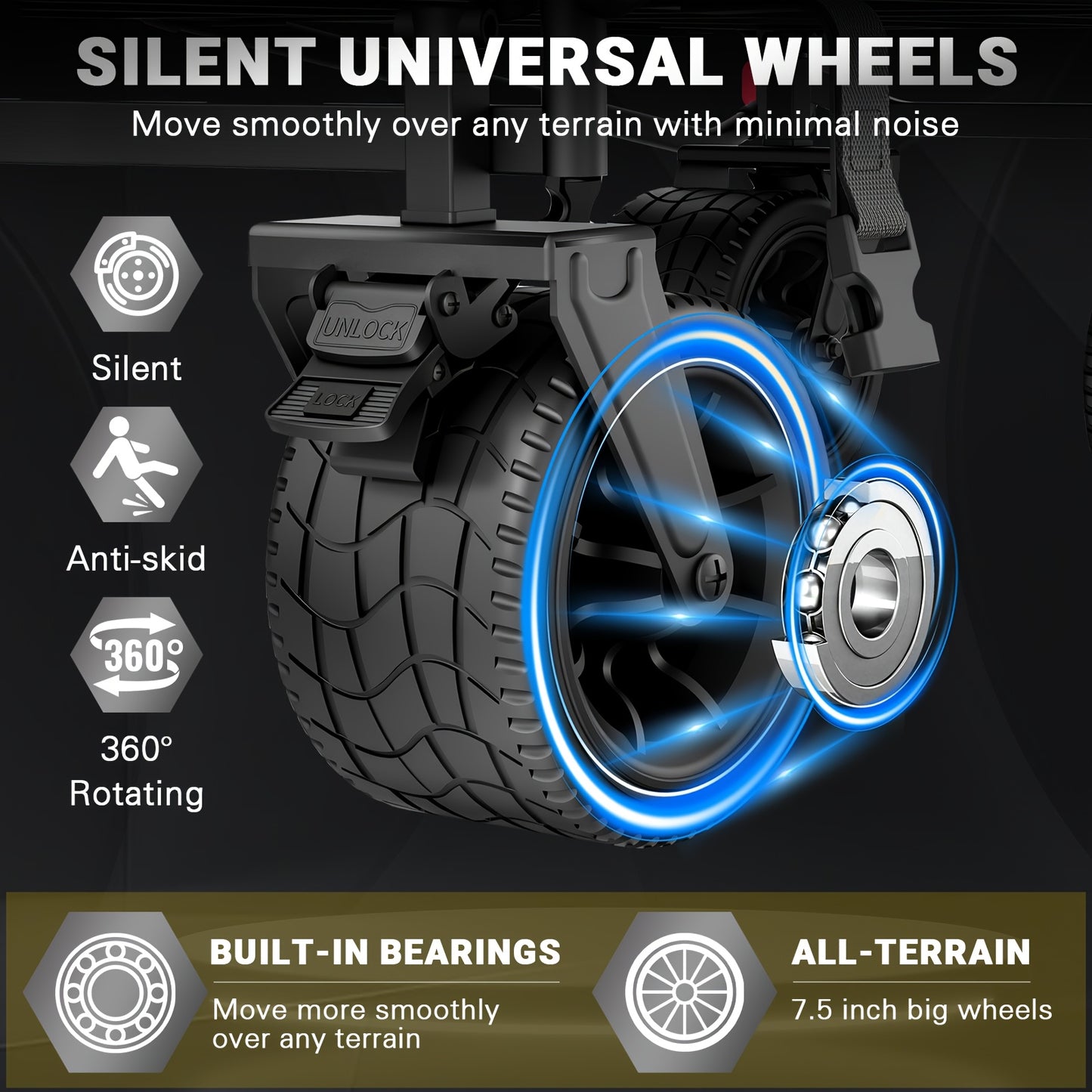 Two In One Folding Wagon Beach Chair All Terrain Grocery