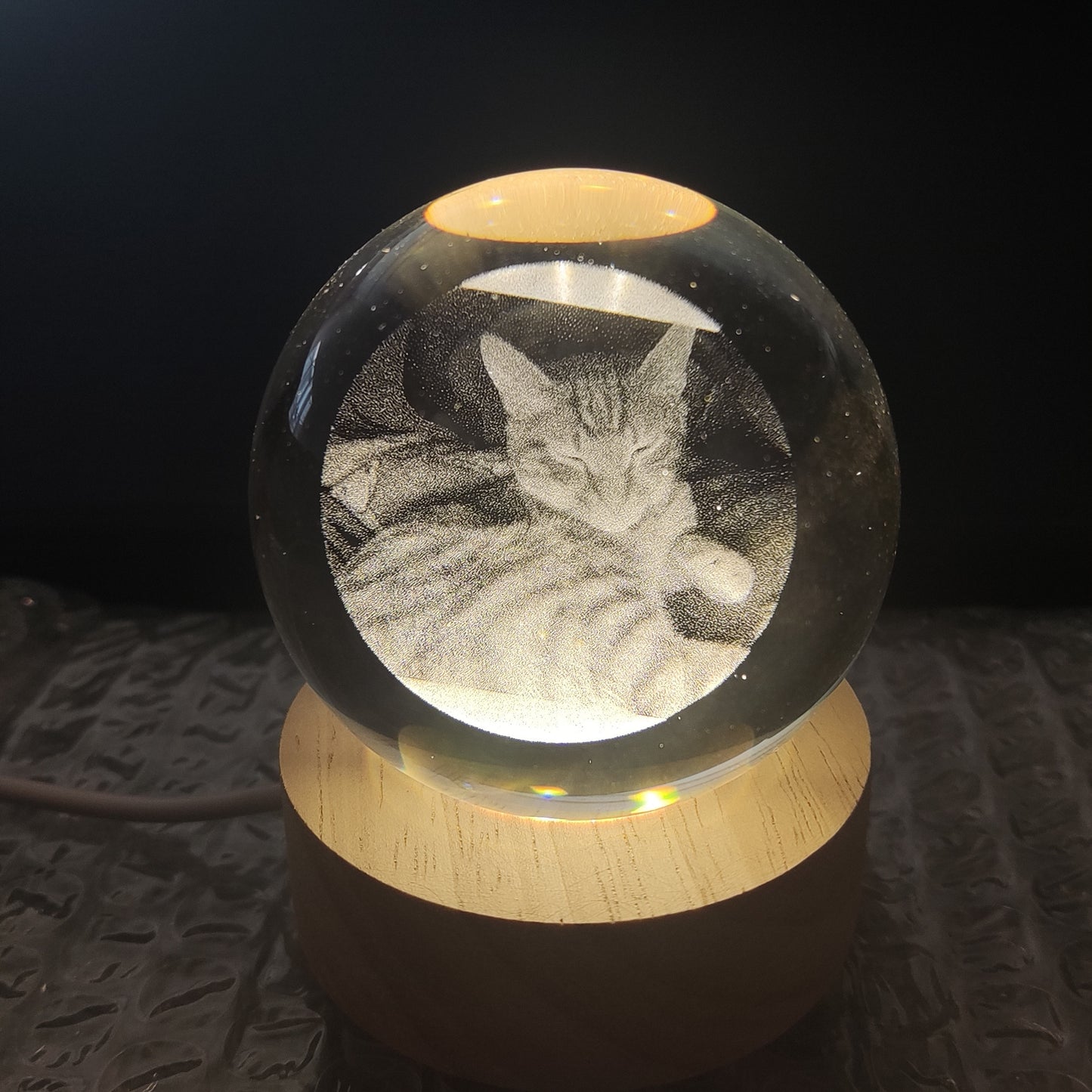 Custom Laser Engraved Pet Memorial Crystal Keepsake