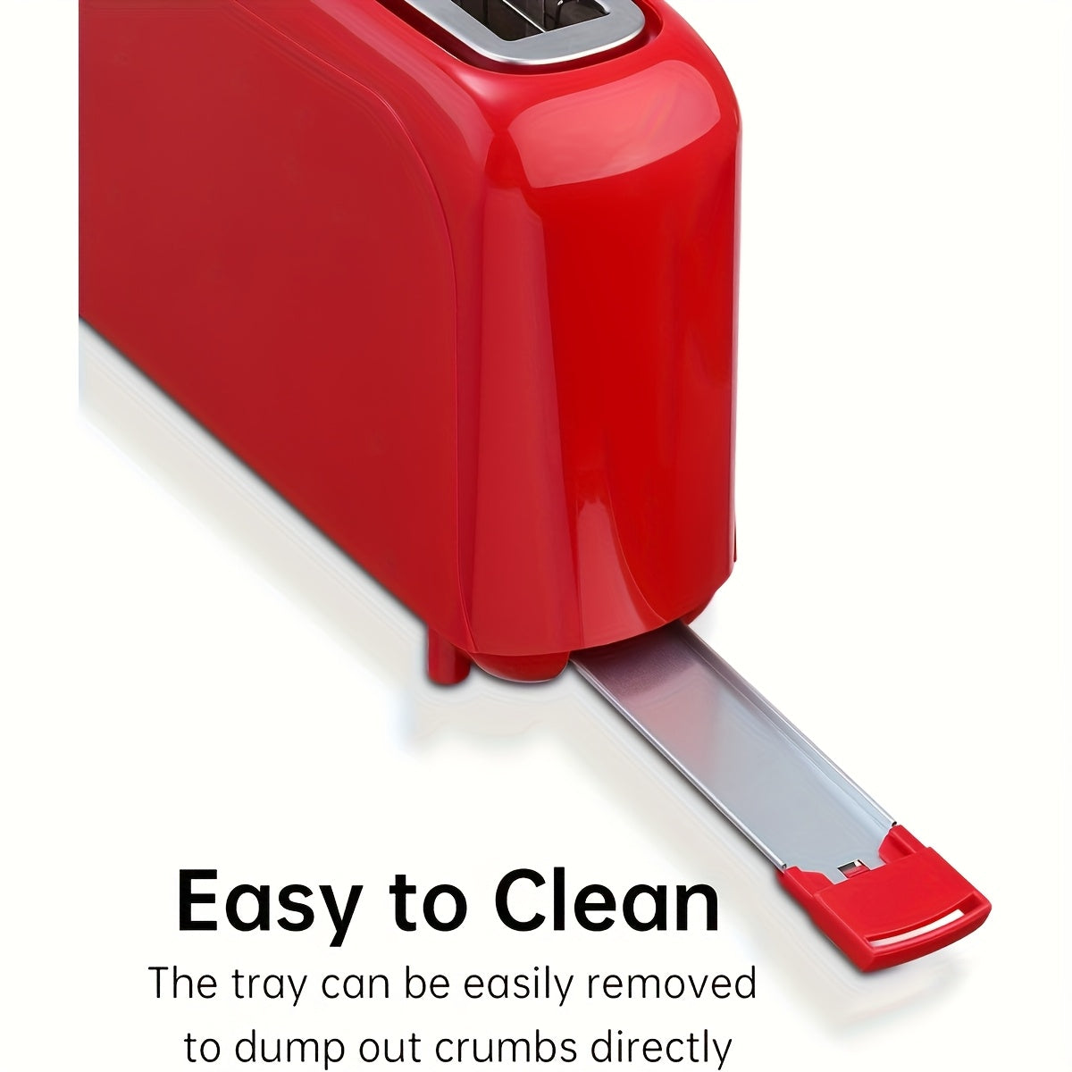 Slim Toaster With 6 Setting Shade Control Removable Tray