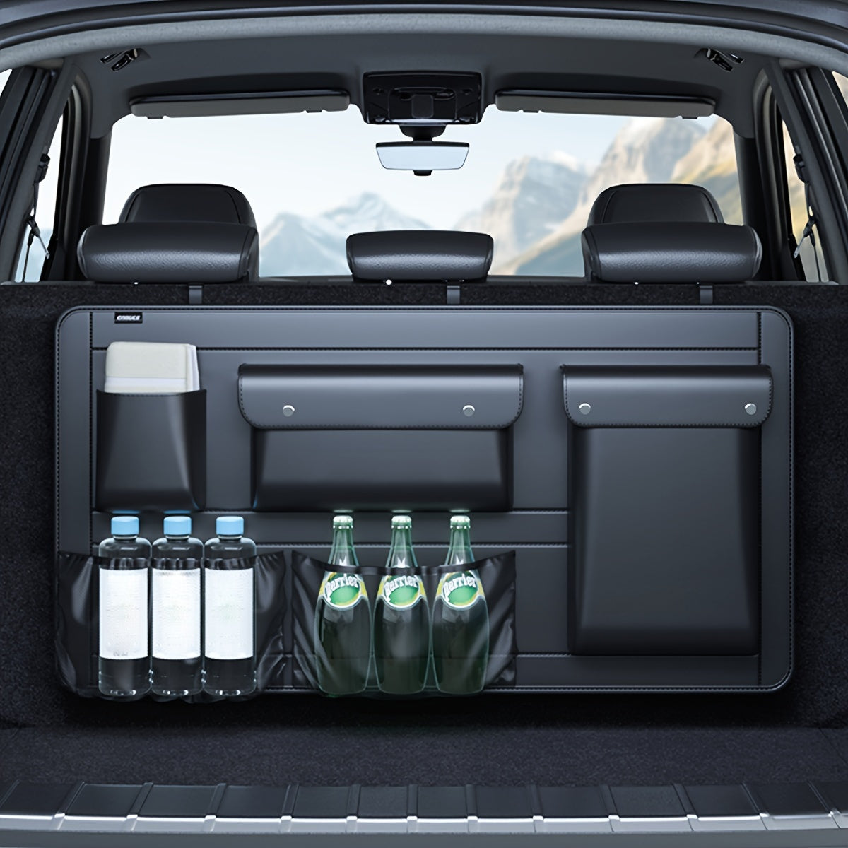 Multi-Functional Car Trunk Organizer for Tools and Groceries