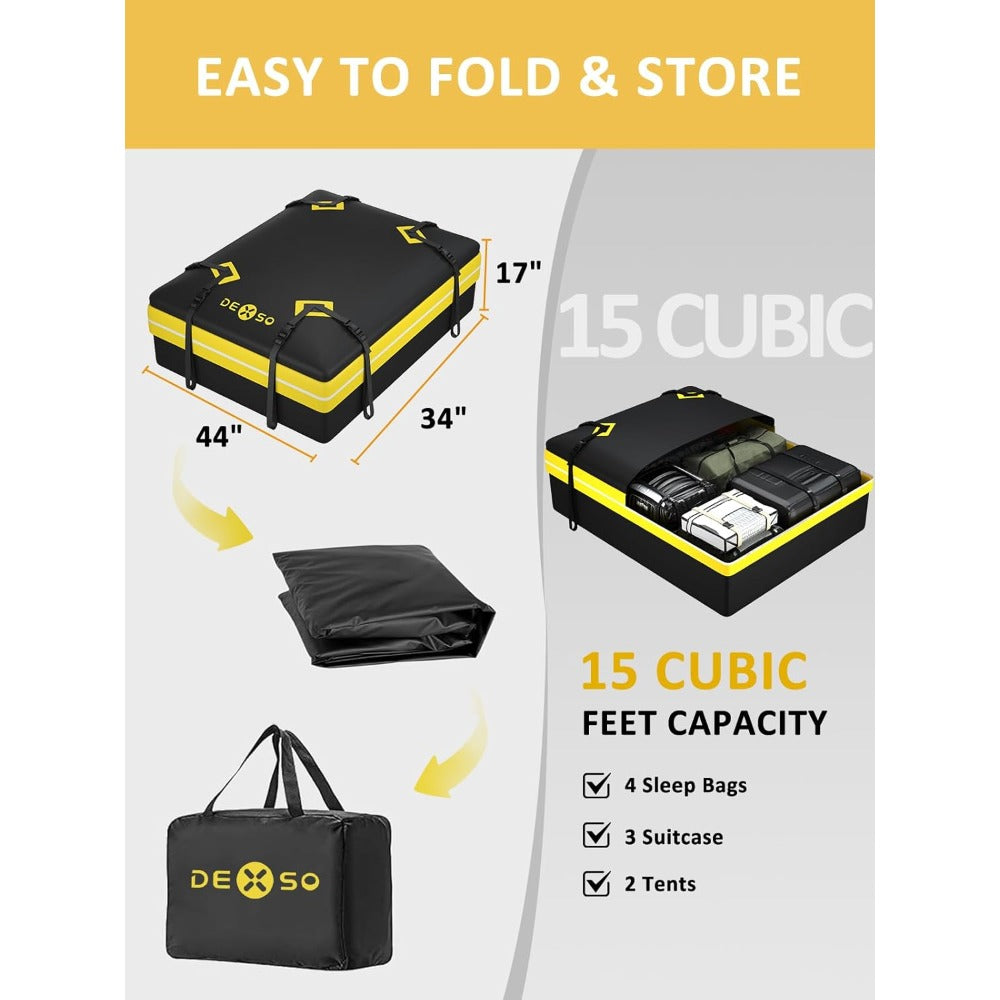 Universal Roof Rack Cargo Basket With 200 Lb Capacity