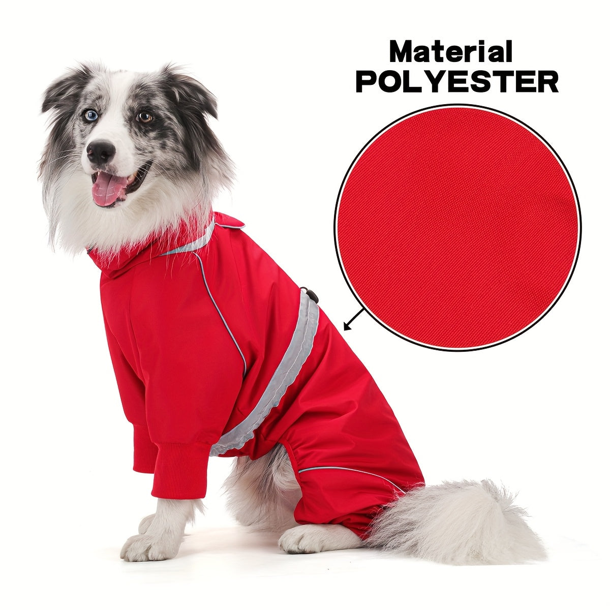 All Season Dog Raincoat Windproof Waterproof Pullover