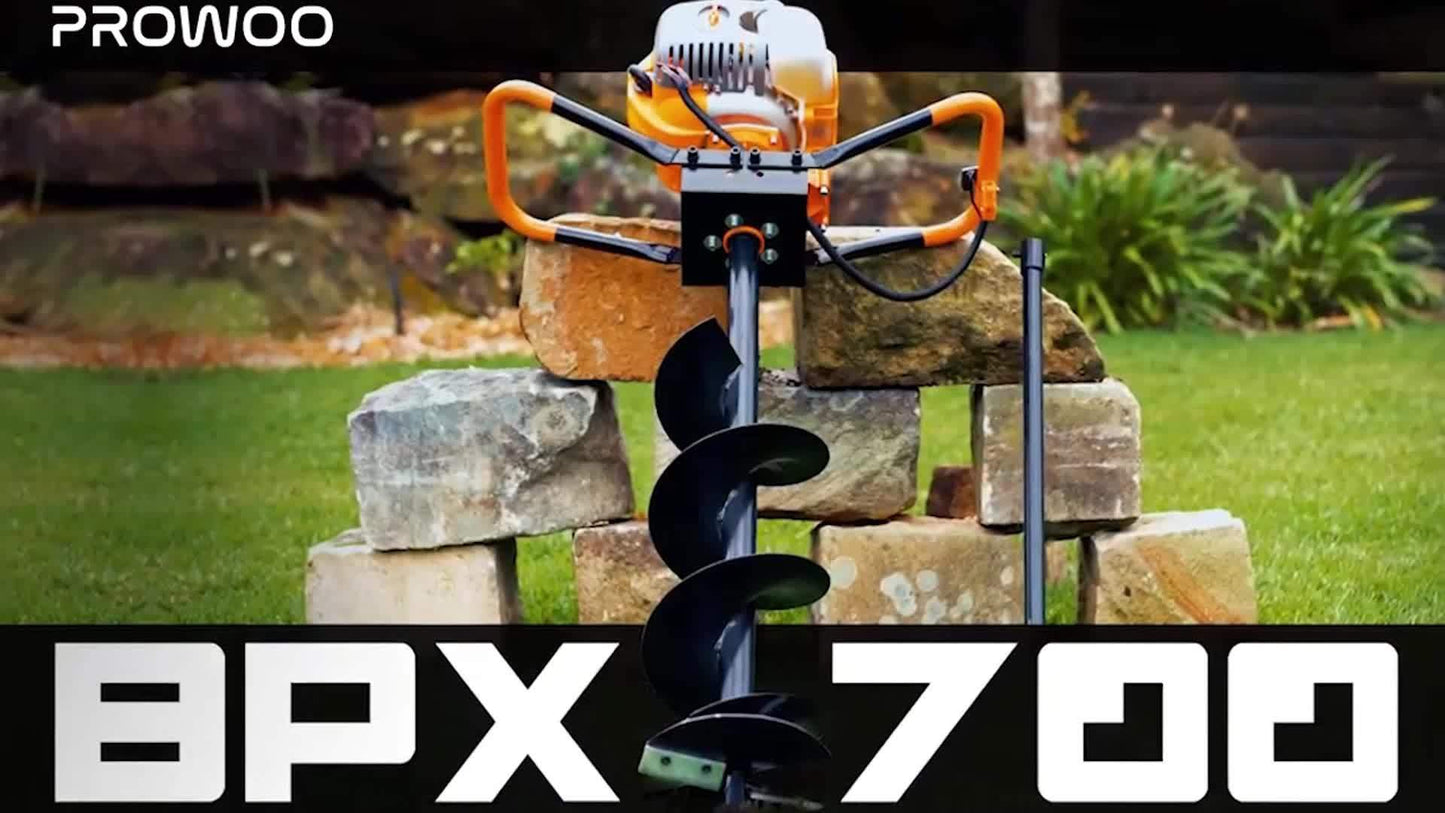 Gas Powered Post Hole Digger with Auger Bits for Gardening