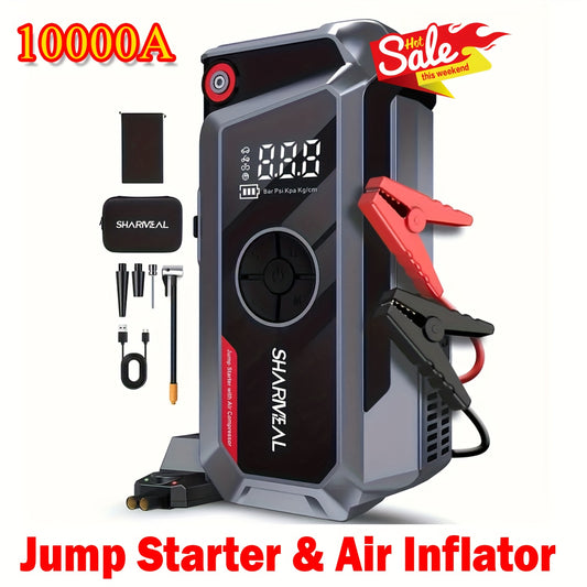 10000A Car Jump Starter With Air Compressor And Power Pack