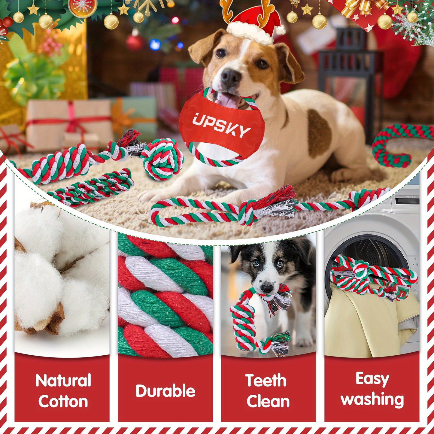 Durable Dog Chew Toy Set For Aggressive Chewers Rope Toys