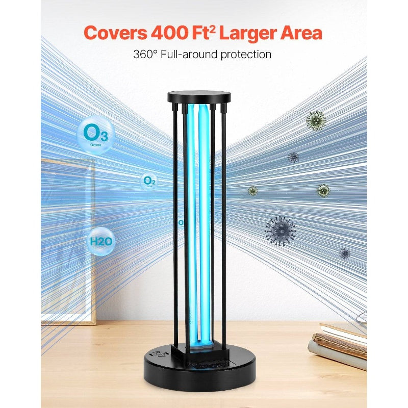 Portable UV C Disinfection Lamp Ozone Generator Timer