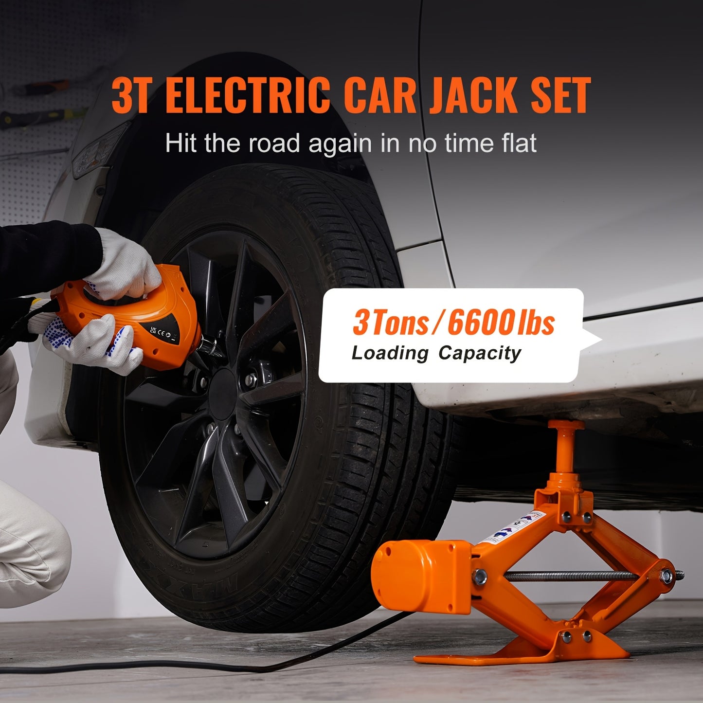 Happybuy Electric Scissor Lift for Easy Vehicle Maintenance