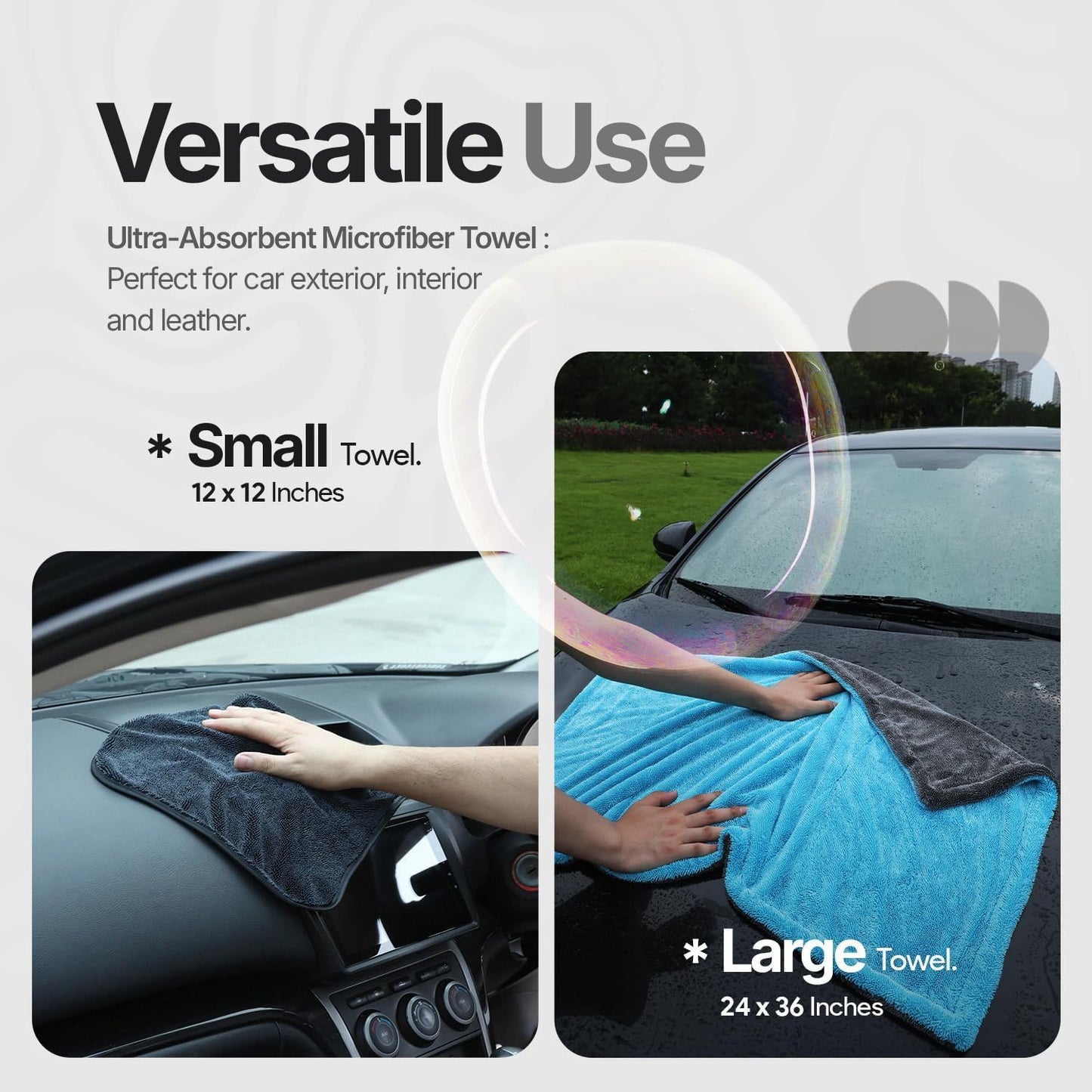 Double Twisted Loop Quick Drying Car Towel For Detailing
