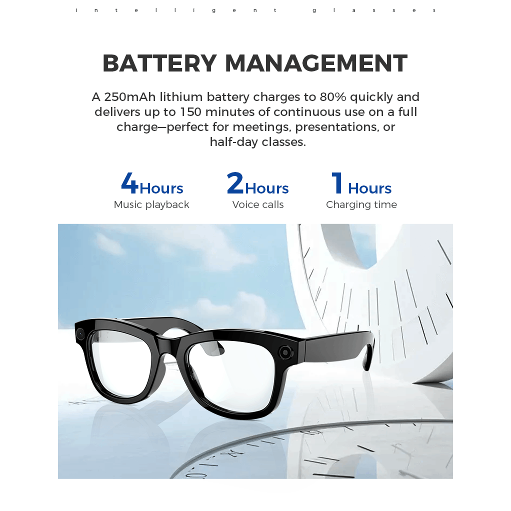 Smart AI Photography Video Glasses Ultra Wide 500W Camera