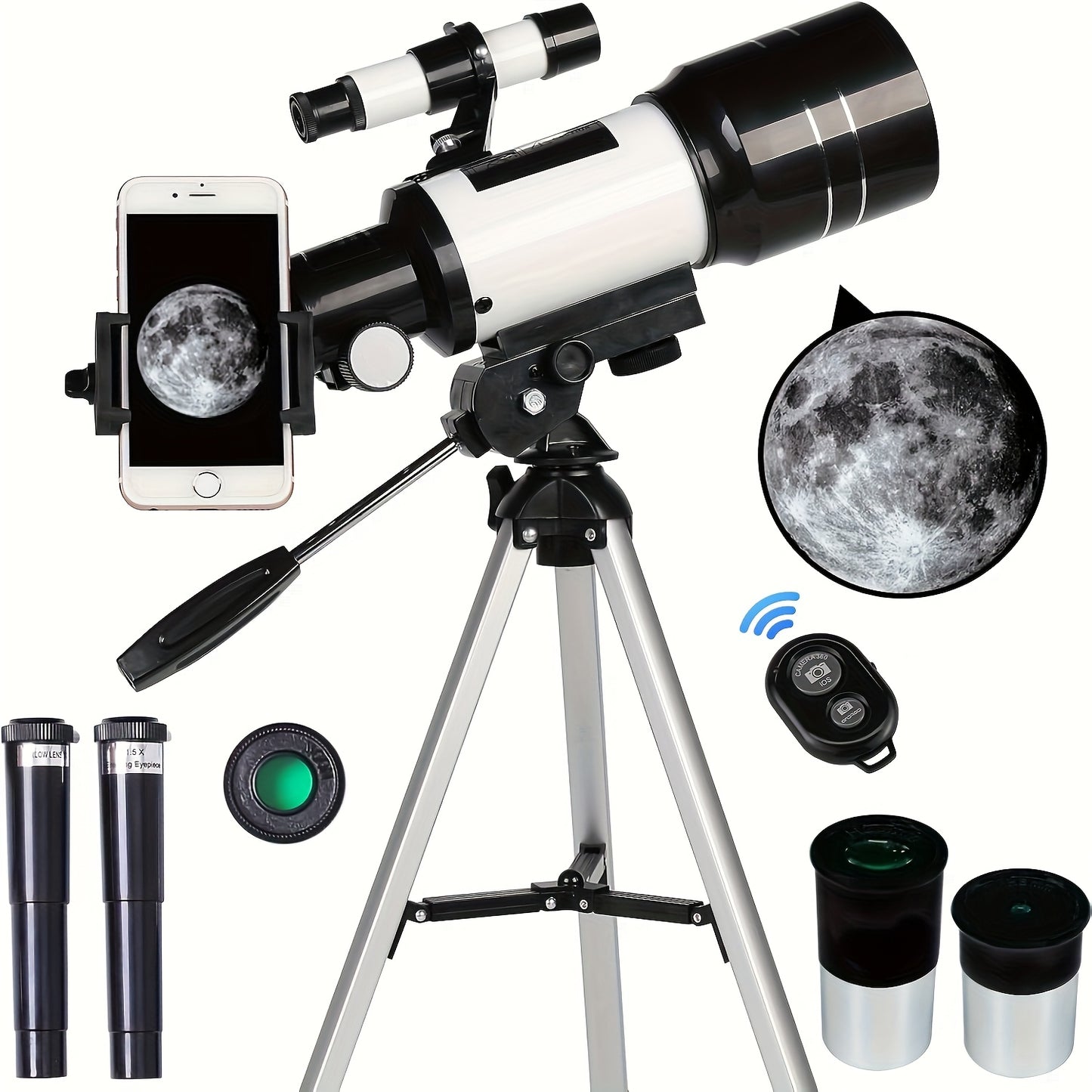 Portable Refractor Telescope for Astronomy Beginners and Enthusiasts