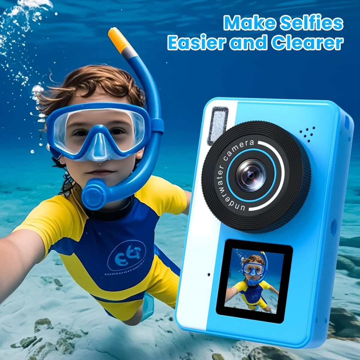 Dingetu Underwater Digital Camera Floating 10ft Selfie