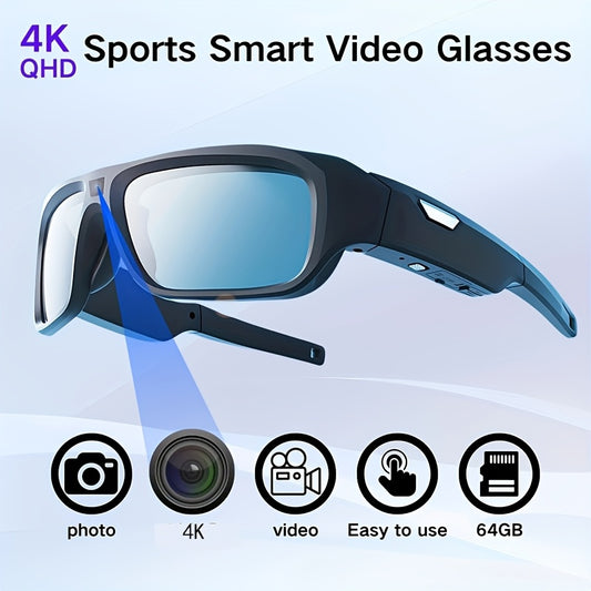 4K Video Glasses HD Sports Camera Outdoor Recorder Pro