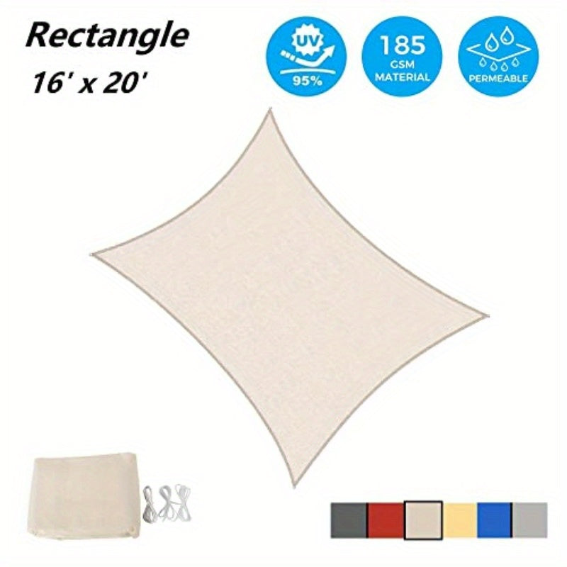 Outdoor Sun Shade Sail Canopy for Pool and Patio Use
