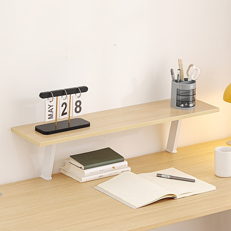 Floating Desk Shelf No Drill Mount Multilevel Organizer