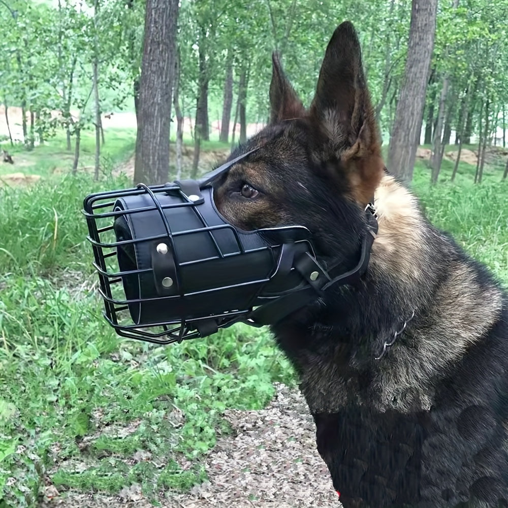 Stainless Steel Dog Mouth Cage For Training Adjustable Buckle
