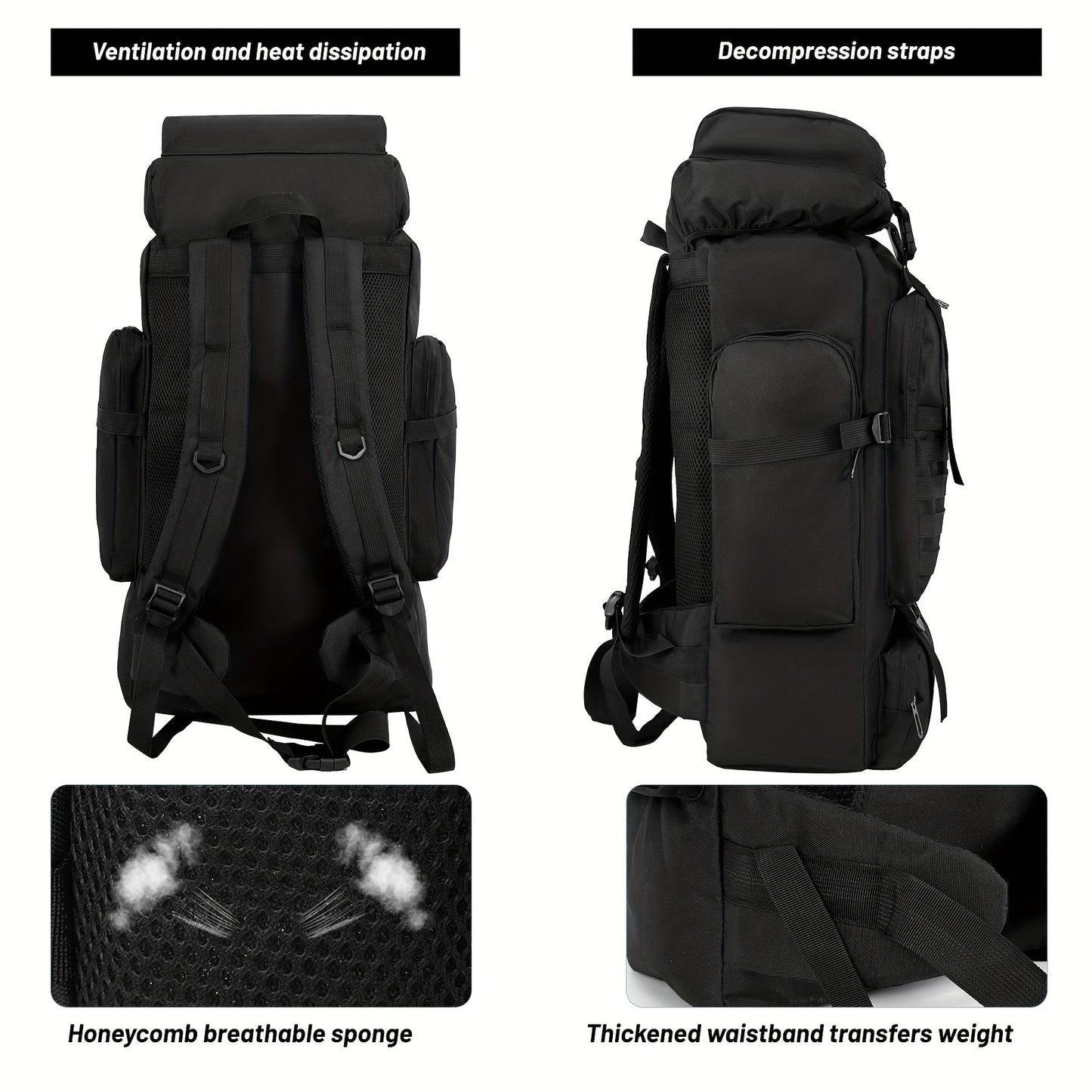 Tactical Hiking Backpack Set for Outdoor Adventures and Camping