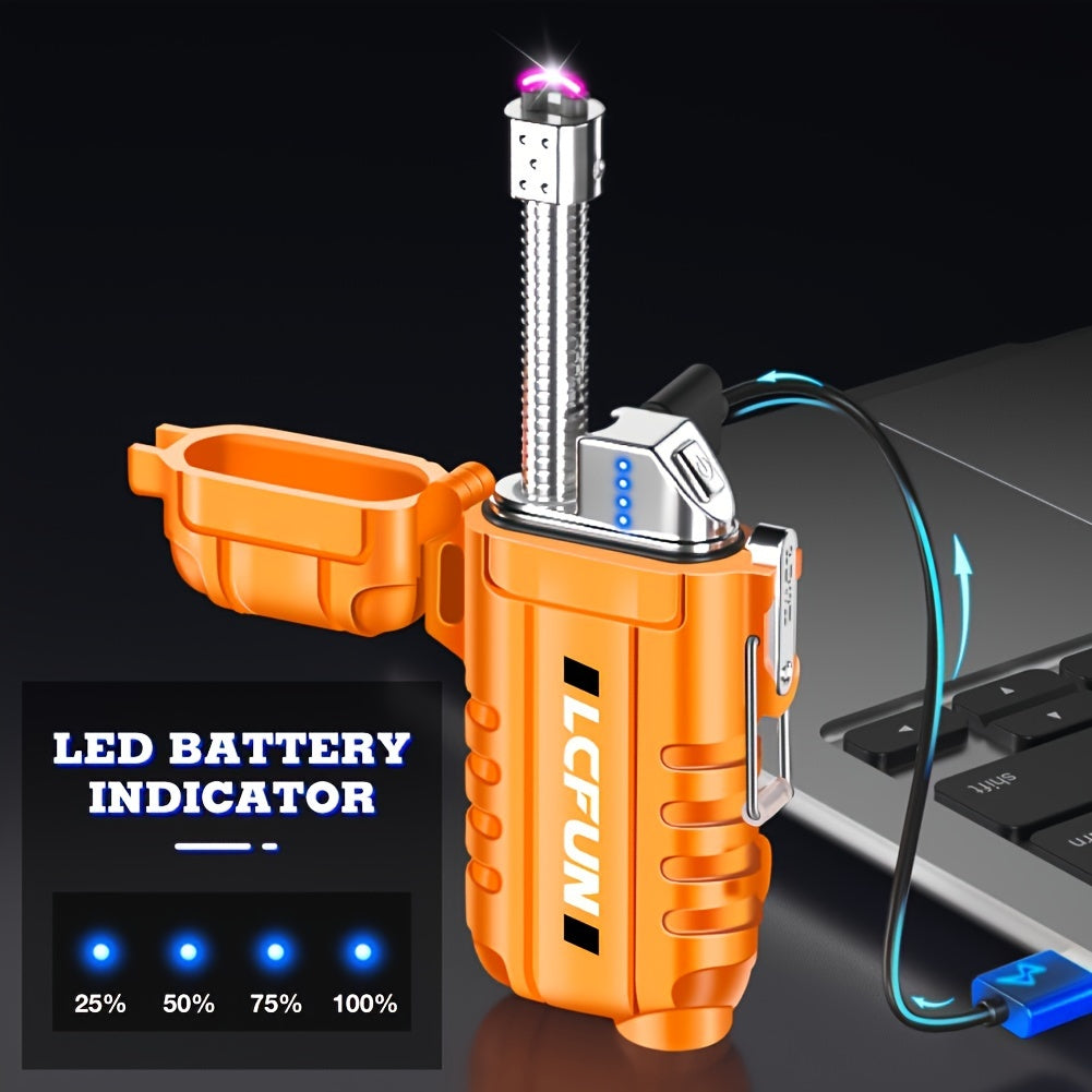 Rechargeable Electric Lighter With Lanyard Rotatable Hose