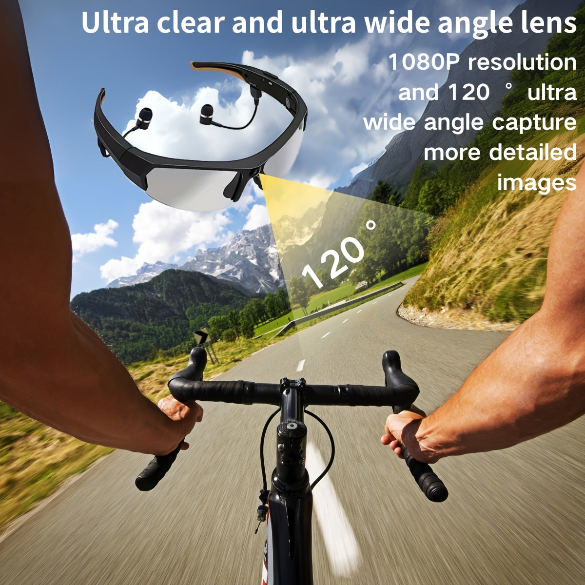 1080P Smart Glasses Camera 32GB Storage And USB Rechargeable Battery