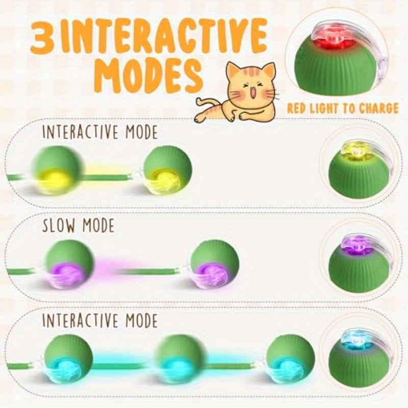 Six Pack Interactive Cat Ball Toy 360 Degree Rolling