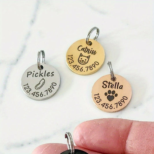 Personalized Cat ID Tag For Collar Double Sided Pet